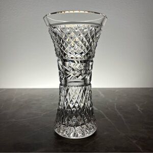 Waterford Crystal Glandore 6” Vase Hourglass Fluted